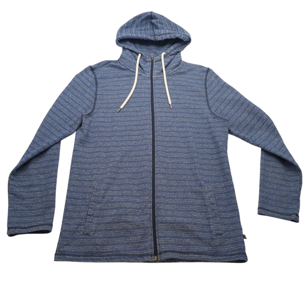 Q/S Designed By Hoodie Mens Large Blue Marl Full Zip Cotton Sweatshirt